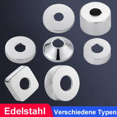 Edelstahl Hahnrosette Abdeckrosette Wasserhahn Armatur Hahnabdeckung Verkleidung