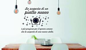 Wall Stickers Adesivo Parete Adesivi Murali Frasi Cucina Kitchen Casa Home W12 Ebay