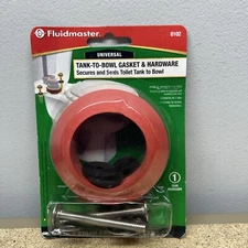 Fluidmaster Toilet Tank To Bowl Gasket + Hardware Kit 2 solid brass bolts #6102