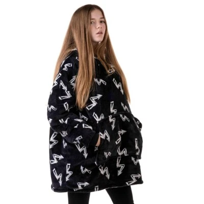 BIG SOFTY Reversible Oversized Blanket Sherpa Hoodie Kids/Small Adults