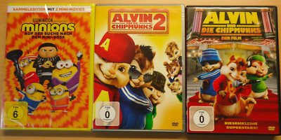 DVDs, für Kinder und Junggebliebene, Minions, Alvin und die Chipmunks