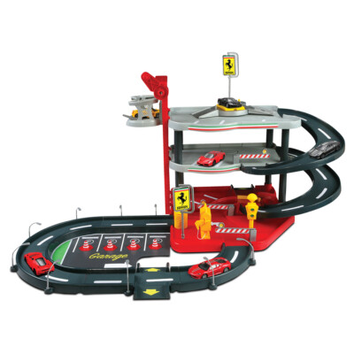 Bburago 1:43 Ferrari Parking Garage Kids Toy Track Play Set w/2