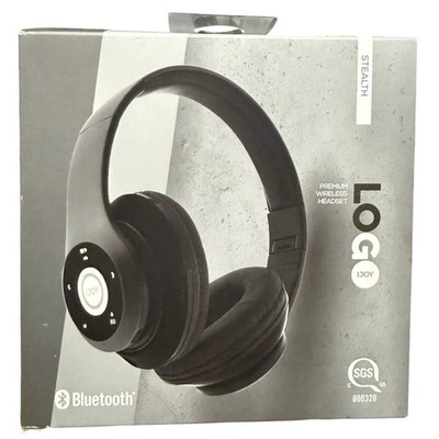 iJoy LOGO Stealth Premium Wireless Bluetooth Headphones Headset Black Foldable