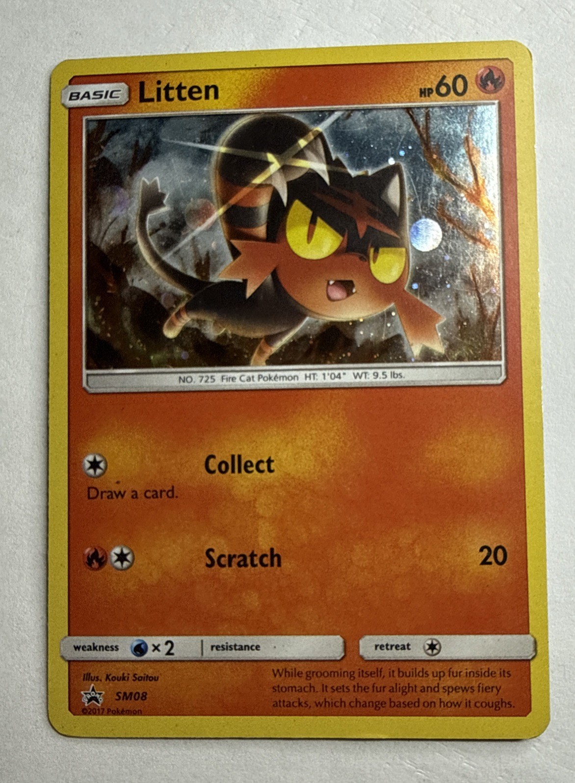 Litten SM08 Sun & Moon Three Pack Blisters Black Star Promo 2017 English Pokemon