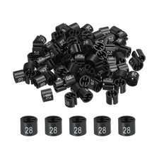 Clothes Hanger Marker Colored Hanger Sizer Number 28, Black 150 Pcs