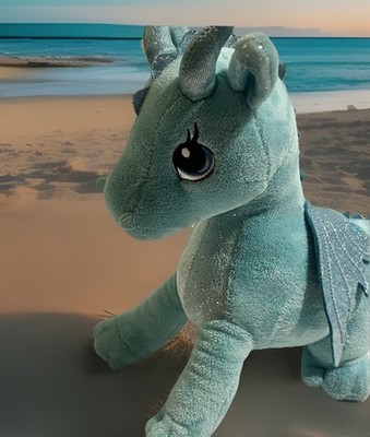 Aurora Sparkle Tales Dragon Willow Glitter Plush 12  Stuffed teal blue 2020 Toy