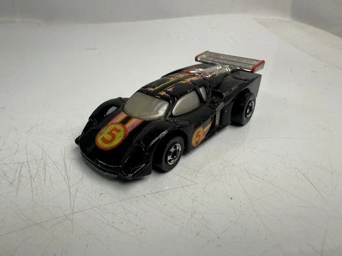 1991 Hot Wheels Vintage GT Racer Black w/Chrome SP5's Metal Base #5