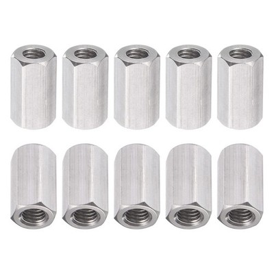 DTGN M5x0.8mmx15mmDxPxH Hex Coupling Nuts  10Pack  Good for Home Garage Repai...