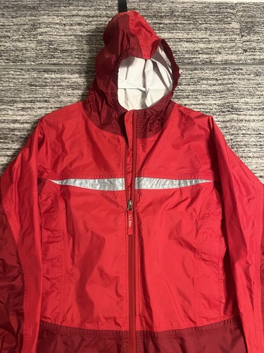 Boys L.L Bean Large 14/16 Trail Model Rain Shell Jacket Windbreaker Coat Pockets - Picture 5 of 19