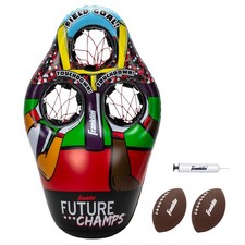 Franklin Sports Kids Football Target Toss Game 3 Holes 2 7.25" Footballs Pump