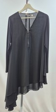 Mint Velve Top Asymmetric Layered Black Long Sleeve UK Large