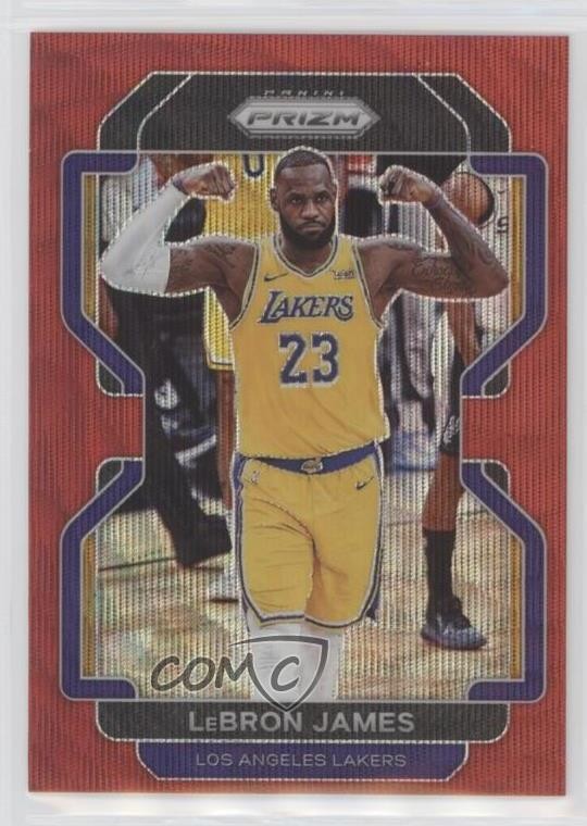 2021-22 Panini Prizm Ruby Wave Prizm LeBron James #91 hs9