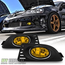 2005-2007 Acura Rsx Dc5 Yellow Bumper Fog Lights Driving Lamps W Switchbulbs 2005-2007 Acura Rsx Dc5 Yellow Bumper Fog Lights Driving Lamps W Switchbulbs