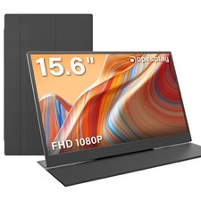 Dopesplay 15.6" Portable Monitor w/ Multi-Functional Stand Protective Case 1080P