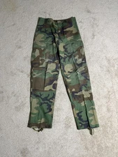 Mens Combat Trousers US Army Woodland Camo Pants Cargo Button Fly Size 30x32