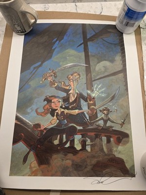 LucasArts Monkey Island Signed Print Steve Purcell