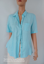 ERFO Bluse1/2 Arm Leinen 100% Himmerblau sehr guter Zusand