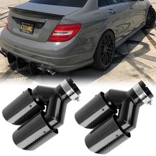 For Mercedes Benz C250 C300 C350 W204 W211 C-class 2.5 To 4 Exhaust Tip Carbon