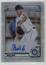 2020 Bowman Draft Chrome Picks Refractor /499 Connor Phillips #CDA-CP Auto