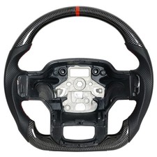 Real Carbon Fiber Sport Steering Wheel For Ford F150 Xlt Lt 2021-2026 Manual Real Carbon Fiber Sport Steering Wheel For Ford F150 Xlt Lt 2021-2026 Manual