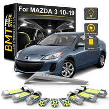 11x Interior LED Light Bulbs White Blue For Mazda 3 2010-2019 Sedan/Hatch