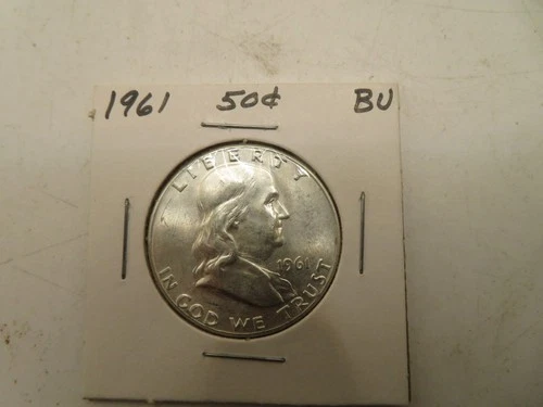 1961 Benjamin Franklin Proof 50C Half Dollar BU 90% Silver