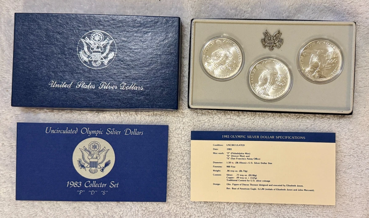 Uncirculated $1 1983 US Modern Silver/Clad Commemorative Coins