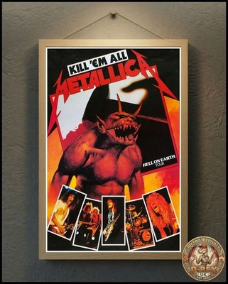 Metallica Kill 'em All Hell On Earth Repro Tour Poster Live - 36''x24''