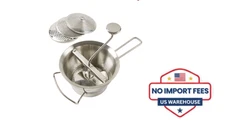 Stainless Steel Food Mill with 4 Discs Dishwasher Safe Vegetable Fruit Puree