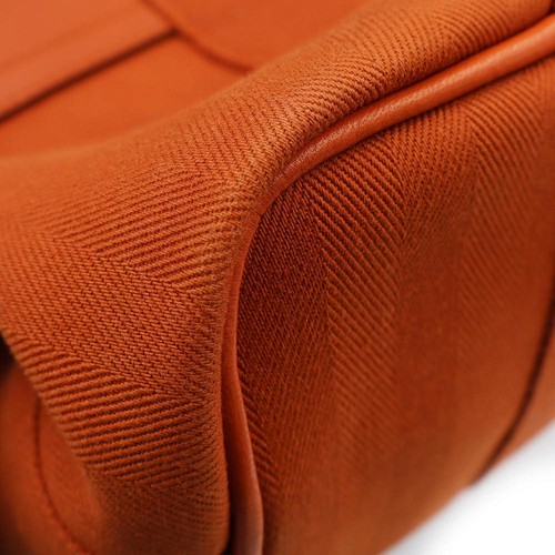 HERMES Valparaiso PM Toile Chevron Orange Handbag #761 - Picture 12 of 12