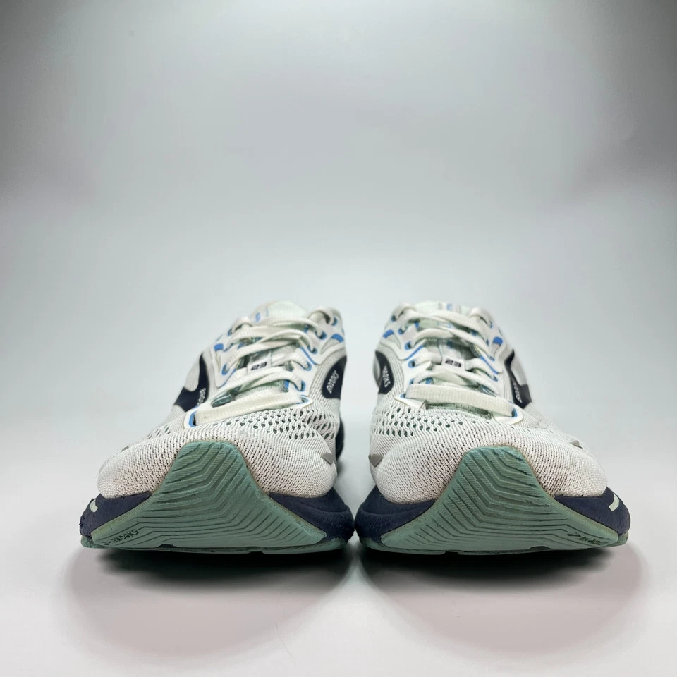 Brooks Adrenaline GTS 23 White Blue Running Shoes 1203811D471 Womens Size 9 Wide - Image 2 of 4