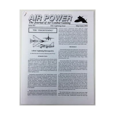 #ad Air Power Air Power Ma #27 quot;Air Superiority amp; The Speed of Heat Scenar Mag VG $23.00