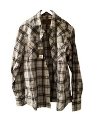 Wrangler Retro Western Pearl Snap Shirt Lg mens