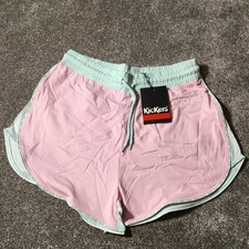 Kickers Women's Shorts Pink/Green 100% Cotton Size Medium New With Tags