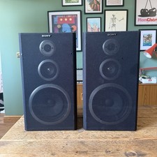 Sony SS A302 Vintage 3 Way Speakers 6 Ohm 78W HiFi Used Tested Working Black