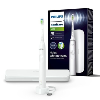 Philips Sonicare 4100 Elektrische Zahnbürste für Erwachsene mit 1 x Philips W2 Optimal