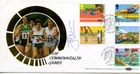 1986 C'WEALTH GAMES GREAT BRITAIN BENHAM FDC SIGNED TENNIS JO DURIE VGC