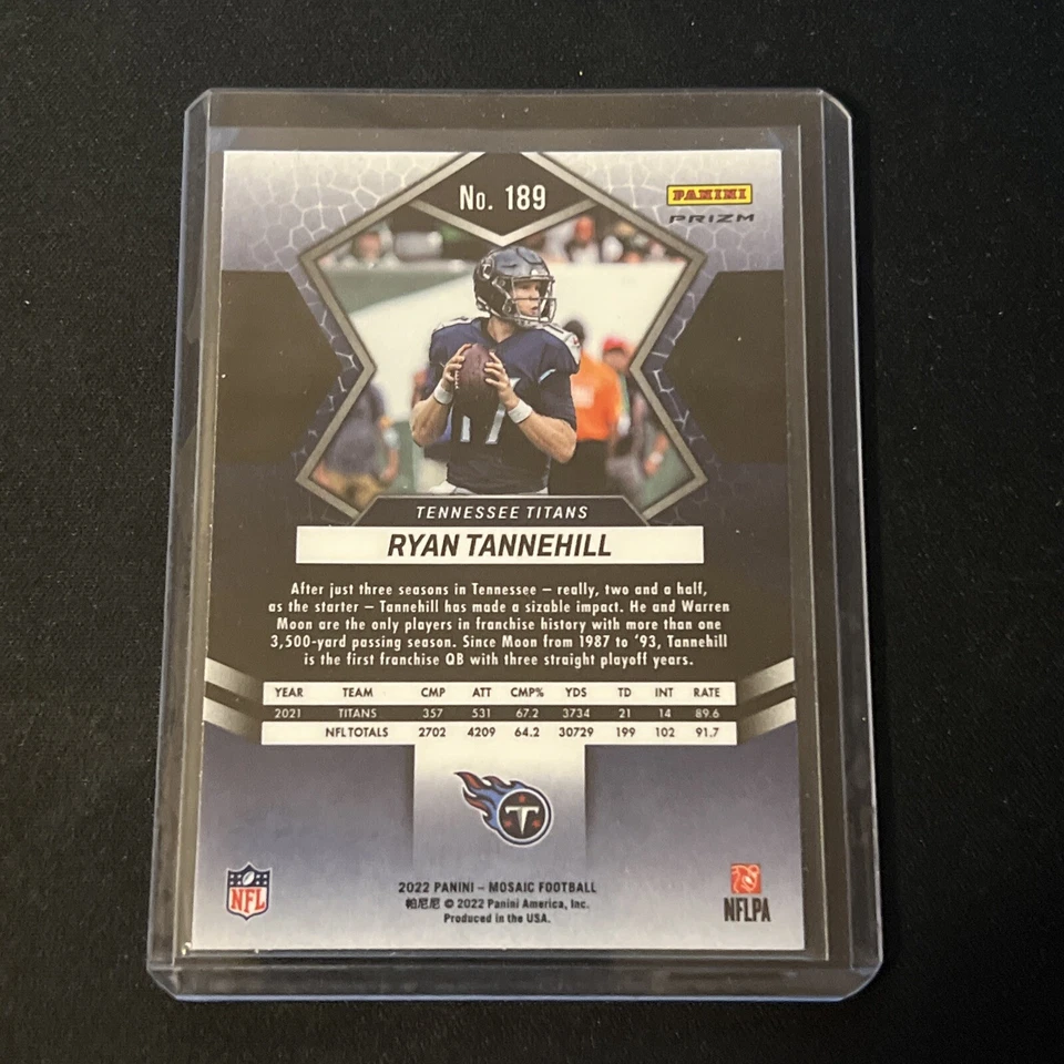 Ryan Tannehill 2022 Mosaic Silver Mosaic Prizm #189 Titans - Image 2 of 2