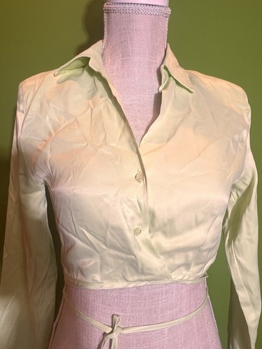 Zara Lime satin Shirt Women Long Sleeve Green - 第 4/13 張圖片
