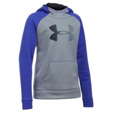 Under Armour Girl's Steel UA Armour Fleece Big Logo Hoodie-Our Price: 28.95