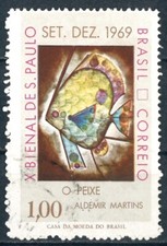BRAZIL OLD STAMPS 1969 The 10th Anniversary of the Biennale of Sao Paulo - USED