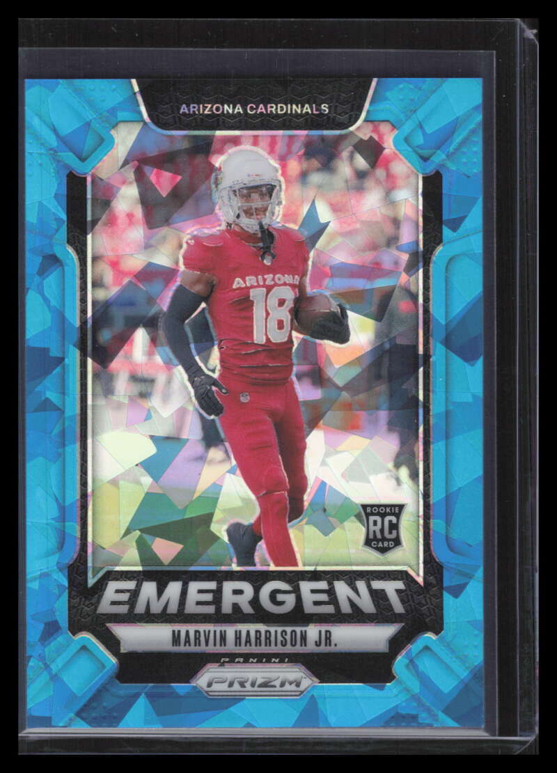 2024 Panini Prizm Emergent Prizms Blue Ice 5 Marvin Harrison Jr. Rookie 50/99