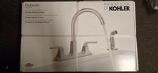 Kohler Rubicon Two-handle kitchen faucet sidespray stainless steel K-R26582-VS
