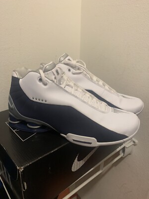 2020 Nike Shox BB4 White Silver Navy Olympic Carter AT7843-100 Men Size 13 Sz