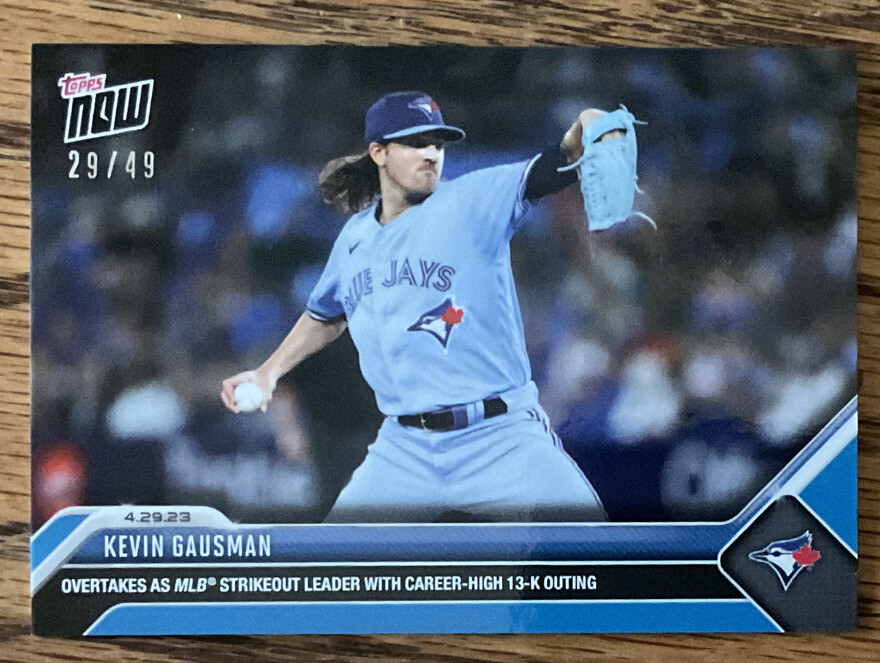 2023 MLB Topps Now Blue Parallel /49 Kevin Gassman, Toronto