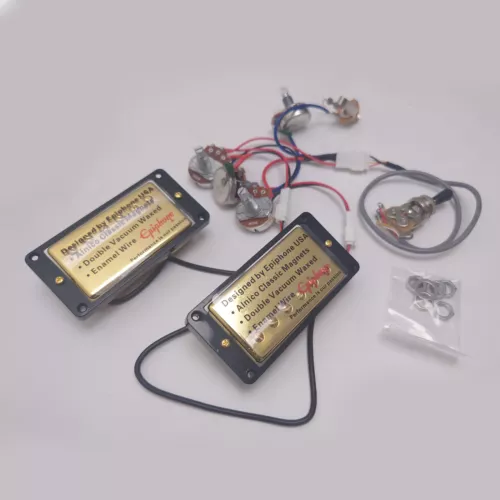 Guitar Humbucker Ceramic Pickups 2C with 2V2T Wiring Harness for Gibson Guitar