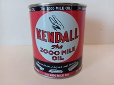 Vintage Kendall Motor Oil Can 1 qt. -  ( Re-pop Collectible )