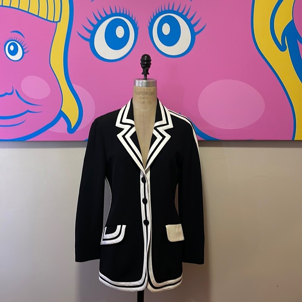 Moschino Cheap & Chic Black White Blazer | eBay