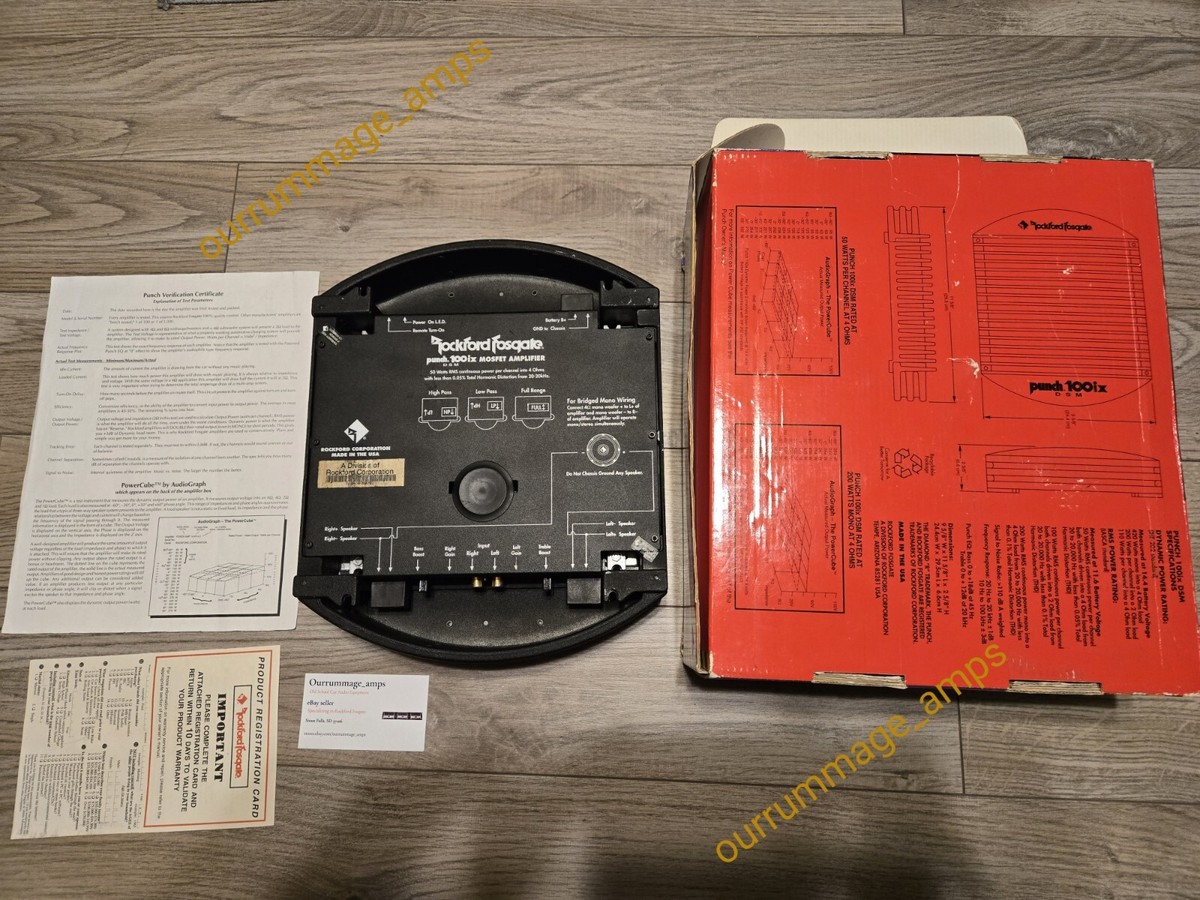 Rockford Fosgate PUNCH 100ix DSM Car Audio Amplifier 🇺🇸 OLD