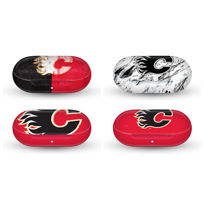 OFFICIAL NHL CALGARY FLAMES VINYL STICKER SKIN DECAL COVER FOR SAMSUNG BUDS